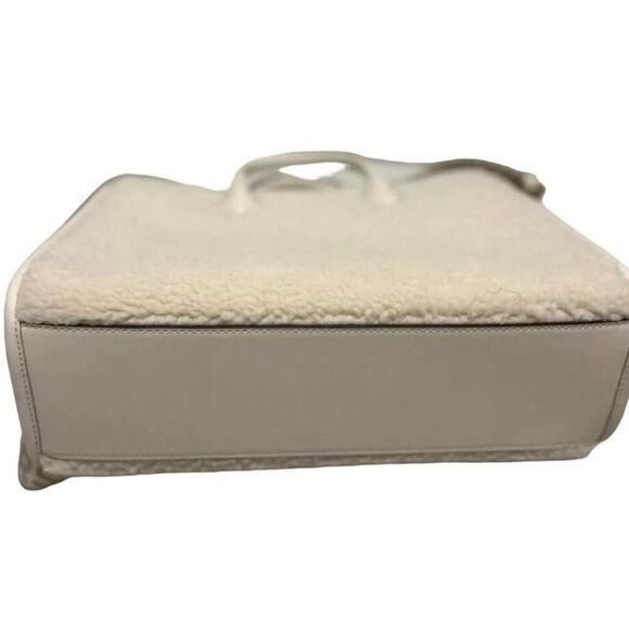 Michael Kors Mirella Shearling Medium East West Crossbody Tote Bag-Natural Multi - Picture 6 of 8